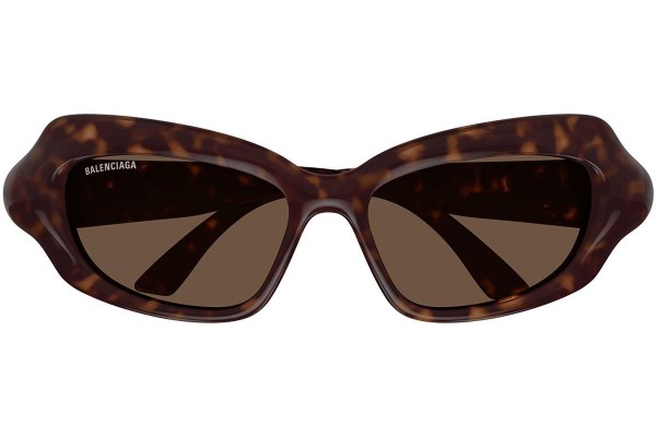 Ochelari de soare Balenciaga BB0354S 002 Cat Eye Havana