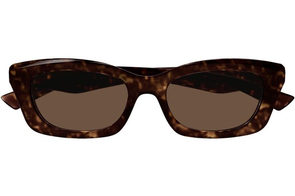 Ochelari de soare Alexander McQueen AM0474S 002 Dreptunghiulari Havana