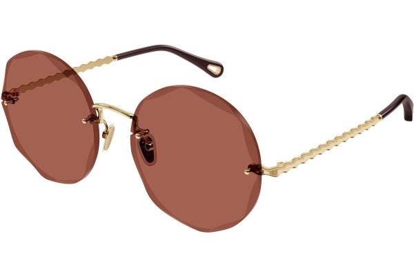 Ochelari de soare Chloe CH0254S 002 Rotunzi Aurii