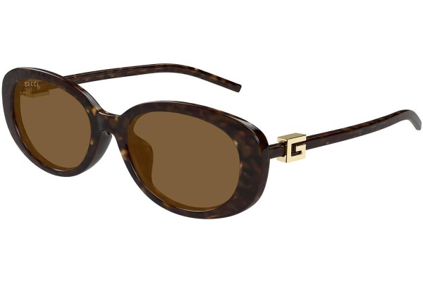 Ochelari de soare Gucci GG1684SA 004 Ovali Havana