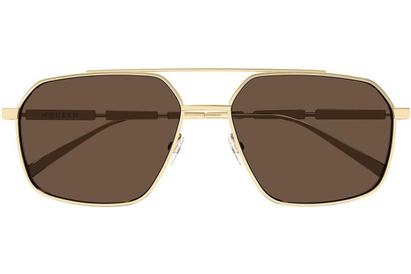 Ochelari de soare Alexander McQueen AM0477S 002 Pilot Aurii