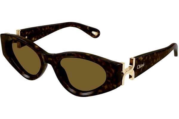 Ochelari de soare Chloe CH0259S 002 Ovali Havana