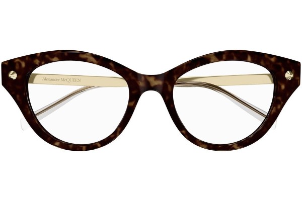 Ochelari Alexander McQueen AM0485O 002 Cat Eye Havana