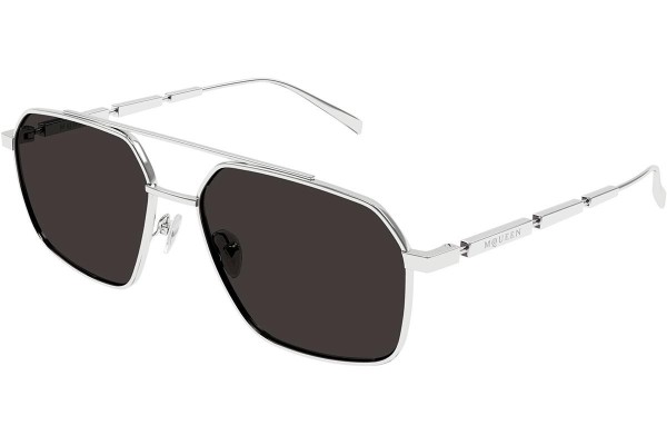 Ochelari de soare Alexander McQueen AM0477S 001 Pilot Argintii