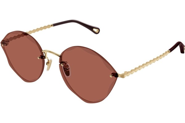 Ochelari de soare Chloe CH0253S 002 Rotunzi Aurii