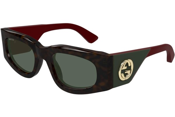 Ochelari de soare Gucci GG1664S 002 Pătrați Havana