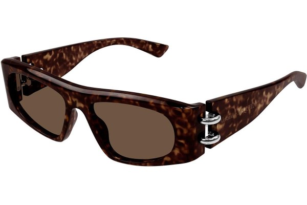 Ochelari de soare Alexander McQueen AM0471S 002 Dreptunghiulari Havana