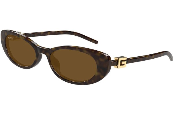 Ochelari de soare Gucci GG1680S 004 Ovali Havana