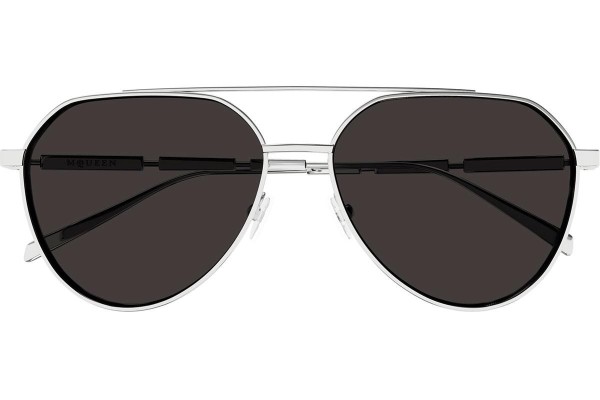 Ochelari de soare Alexander McQueen AM0478S 001 Pilot Argintii