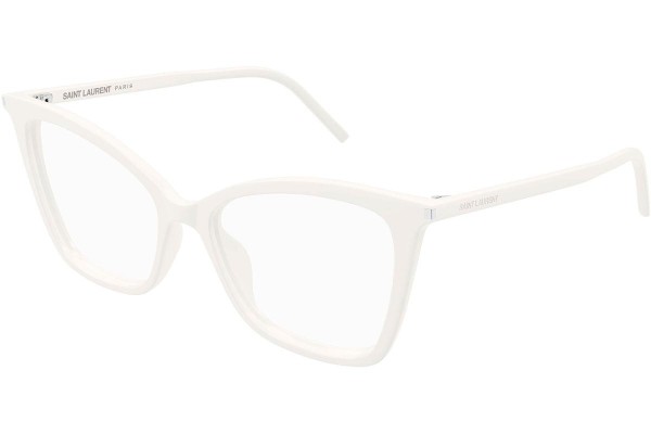 Ochelari Saint Laurent SL386 014 Cat Eye Albi