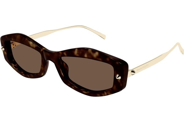 Ochelari de soare Alexander McQueen AM0482S 002 Dreptunghiulari Havana