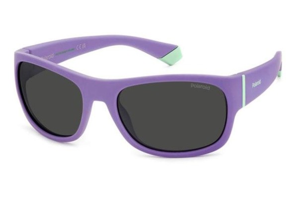 Ochelari de soare Polaroid Junior PLD8064/S B3V/M9 Polarized Dreptunghiulari Violeți