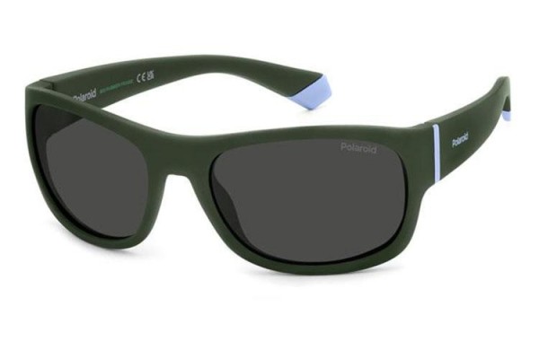 Ochelari de soare Polaroid Junior PLD8064/S 1ED/M9 Polarized Dreptunghiulari Verzi