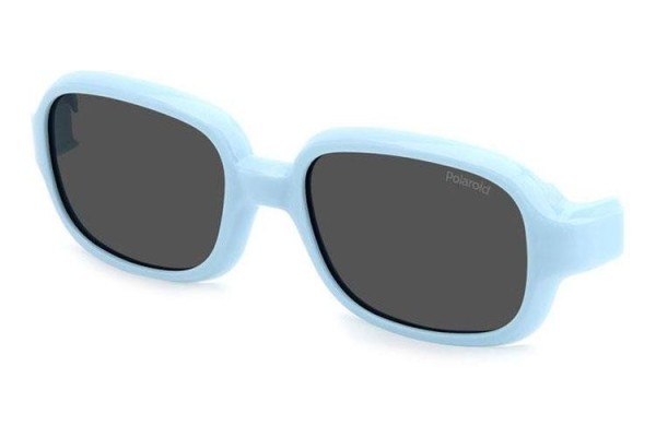 Ochelari de soare Polaroid Junior PLDK003CL-ON MVU Dreptunghiulari Albaștri