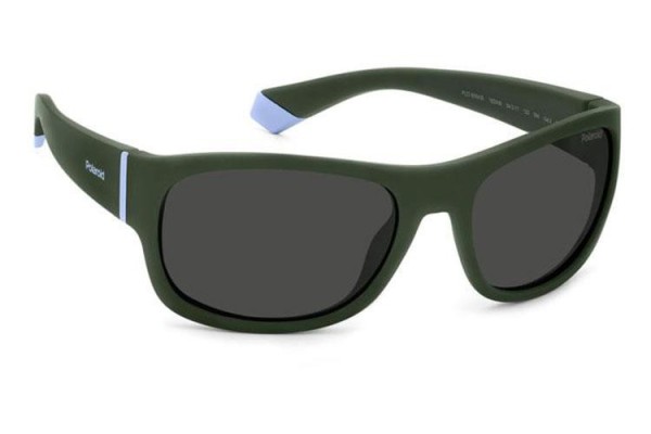 Ochelari de soare Polaroid Junior PLD8064/S 1ED/M9 Polarized Dreptunghiulari Verzi