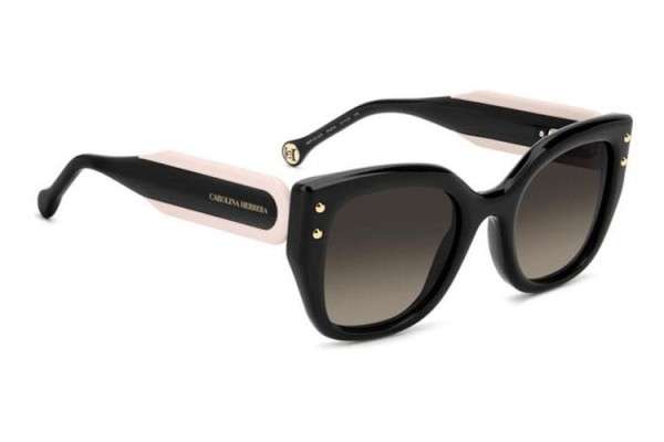 Ochelari de soare Carolina Herrera HER0312/S 3H2/HA Cat Eye Negri