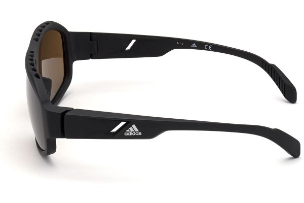 Ochelari de soare Adidas Sport SP0025 02H Polarized Pătrați Negri