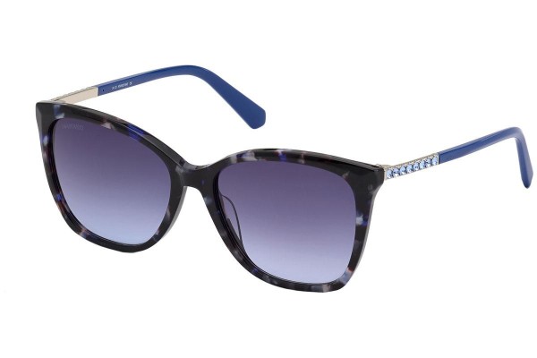 Ochelari de soare Swarovski SK0310 55W Pătrați Albaștri