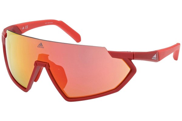 Ochelari de soare Adidas Sport SP0041 67U Lentilă unică | Shield Roșii