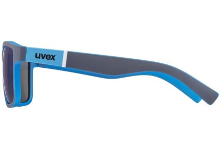 Ochelari de soare uvex lgl 39 Grey Mat / Blue S3 Pătrați Albaștri