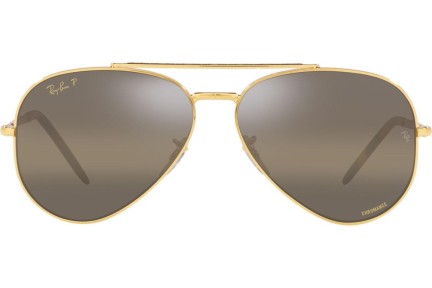 Ochelari de soare Ray-Ban New Aviator Chromance Collection RB3625 9196G5 Polarized Pilot Aurii