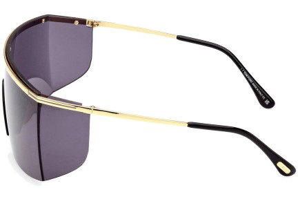 Ochelari de soare Tom Ford FT0980 30A Lentilă unică | Shield Aurii