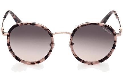 Ochelari de soare Moncler ML0195 55B Rotunzi Havana