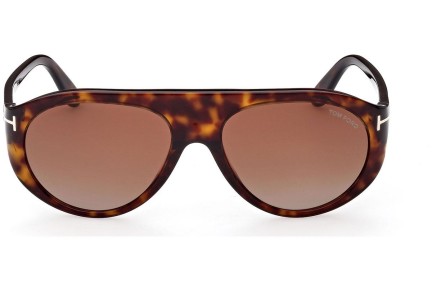 Ochelari de soare Tom Ford FT1001 52F Pilot Havana