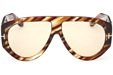 Ochelari de soare Tom Ford Bronson FT1044 56E Pilot Havana