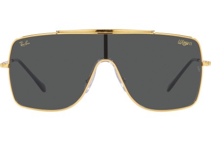 Ochelari de soare Ray-Ban Wings II RB3697 924687 Lentilă unică | Shield Aurii