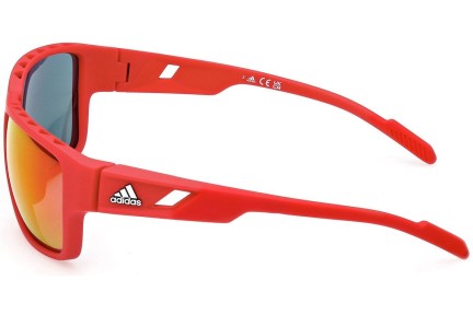 Ochelari de soare Adidas Sport SP0069 66L Dreptunghiulari Roșii