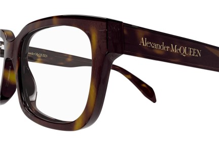 Ochelari Alexander McQueen AM0345O 002 Dreptunghiulari Havana