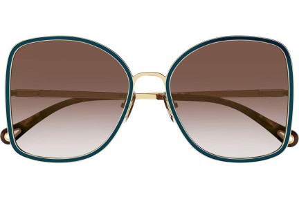 Ochelari de soare Chloe CH0101S 003 Oversize Aurii