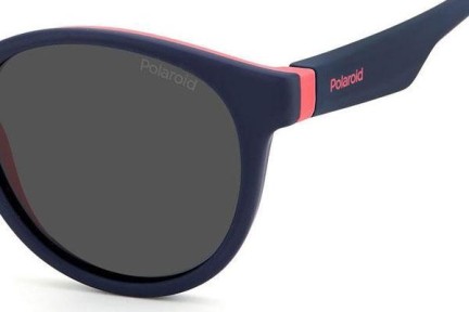 Ochelari de soare Polaroid Junior PLD8048/S BR0/M9 Polarized Rotunzi Albaștri