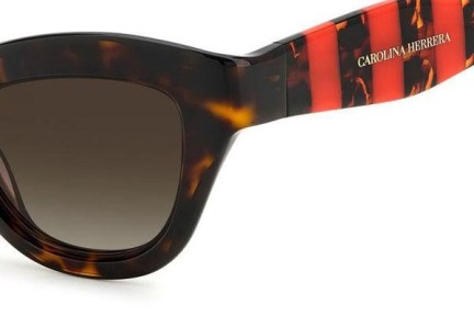 Ochelari de soare Carolina Herrera HER0086/S O63/HA Cat Eye Havana