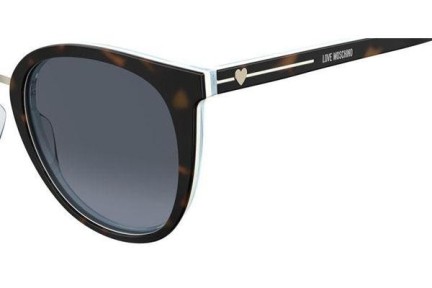 Ochelari de soare Love Moschino MOL016/S 086/GB Rotunzi Havana