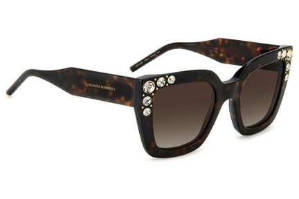 Ochelari de soare Carolina Herrera HER0130/S 086/HA Pătrați Havana