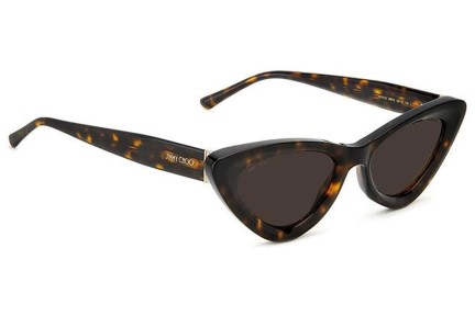 Ochelari de soare Jimmy Choo ADDY/S 086/70 Cat Eye Havana