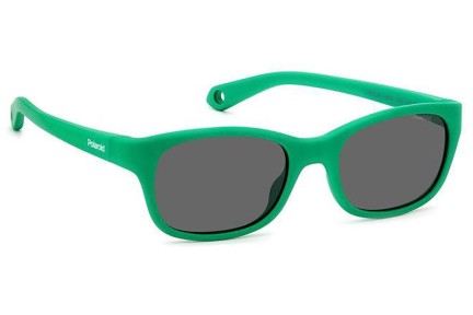 Ochelari de soare Polaroid Junior PLDK006/S 1ED/M9 Polarized Dreptunghiulari Verzi