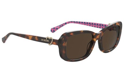 Ochelari de soare Love Moschino MOL060/S 05L/70 Dreptunghiulari Havana