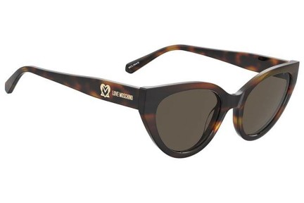 Ochelari de soare Love Moschino MOL064/S 05L/70 Cat Eye Havana