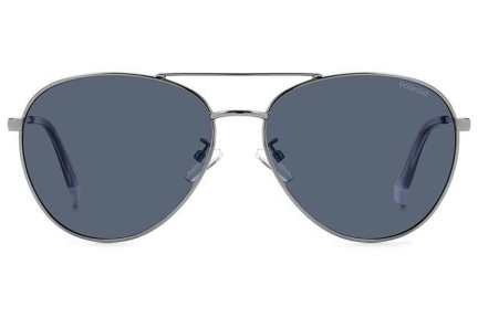 Ochelari de soare Polaroid PLD4142/G/S/X 6LB/C3 Polarized Pilot Argintii