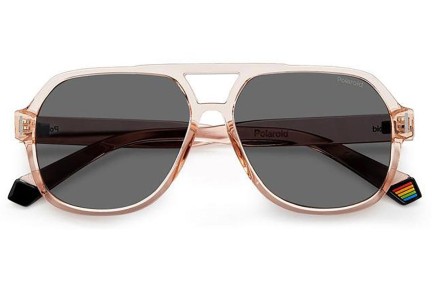 Ochelari de soare Polaroid PLD6193/S 35J/M9 Polarized Pilot Roz