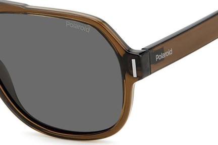 Ochelari de soare Polaroid PLD6193/S 09Q/M9 Polarized Pilot Maro