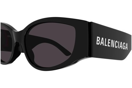 Ochelari de soare Balenciaga BB0258S 001 Dreptunghiulari Negri