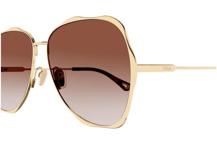 Ochelari de soare Chloe CH0183S 003 Pilot Aurii