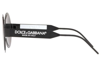 Ochelari de soare Dolce & Gabbana DG Logo Collection DG2234 110687 Rotunzi Negri