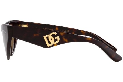 Ochelari de soare Dolce & Gabbana DG4439 502/73 Cat Eye Havana