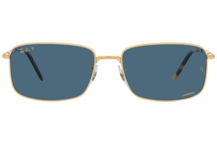 Ochelari de soare Ray-Ban RB3717 9196S2 Polarized Dreptunghiulari Aurii