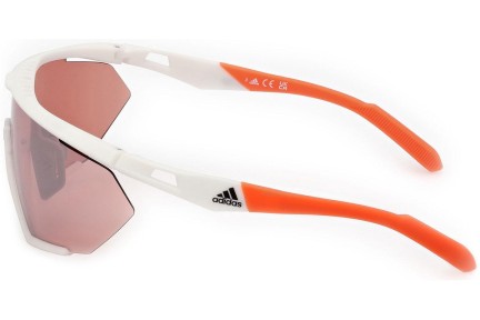 Ochelari de soare Adidas Sport SP0071 21L Lentilă unică | Shield Albi